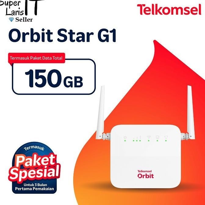 BARANG TERLARIS Orbit Star G1 HKM0130 Modem Wifi Telkomsel 4G free 150GB 2 Antena