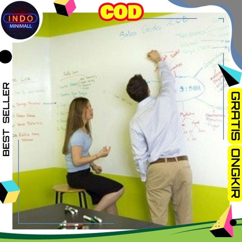 

Sticker Dinding Whiteboard - Papan Tulis Tempel White Board Spidol AC79