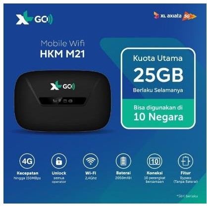 BARANG TERLARIS MIFI ROUTER HKM M21 XL GO MODEM WIFI 4G LTE HKM M21 TELKOMSEL (UNLOCK)