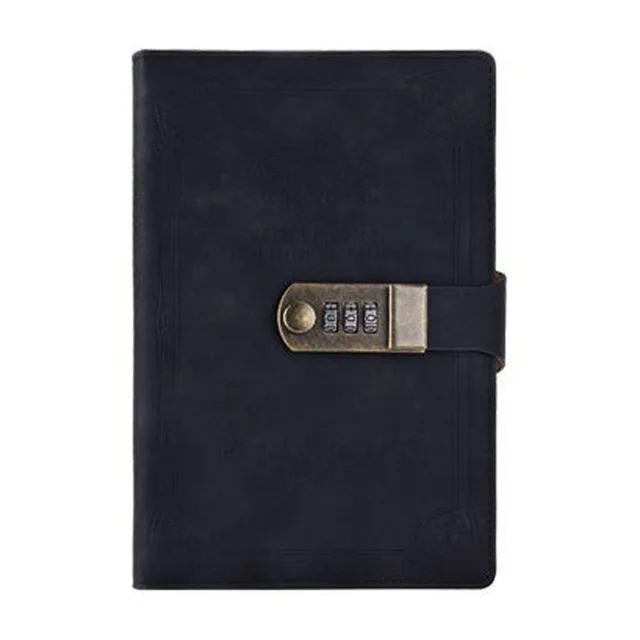 

Toddi Buku Catatan Harian Notebook Cover Kulit Kunci Password A5 - TD100
