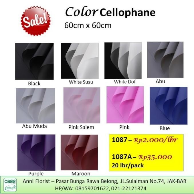 

Update! Color Cellophane (1087A), 20 lbr, Florist wrapping - Maroon