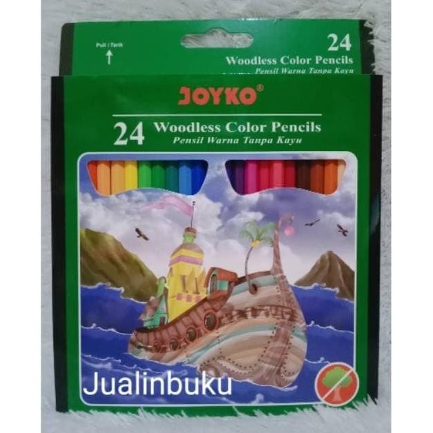 

Terjangkau - Pensil Warna Tanpa Kayu Joyko isi 24 Warna ~
