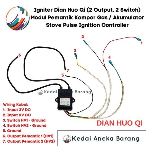Akumulator Accumulator Pulse Ignition Igniter Modul Pemantik Kompor Tanam Blue Gas Gaz LPG 1.5V DC 1