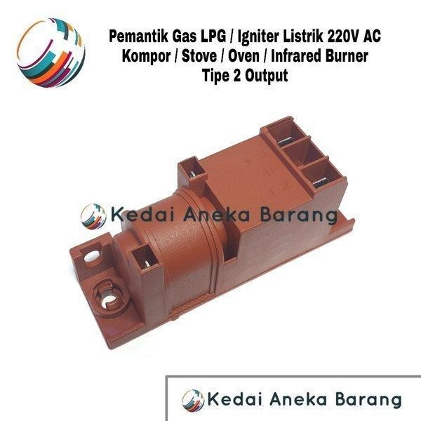 Pemantik Elektrik Listrik Gas Ignition Igniter Kompor Infrared Burner Oven BBQ Grill Kebab Roasting 