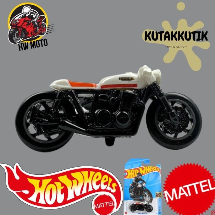 Hotwheels Motor Honda CB750 Cafe Putih Hitam Lot P 2023 HW Moto