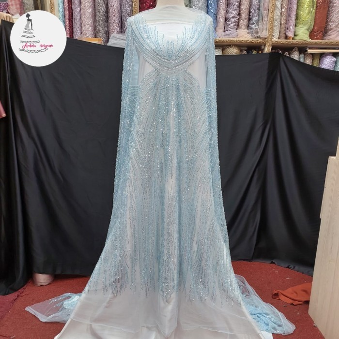 Naenggo Kain Tile Payet/Tile Payet Sequin/Bahan Brukat Payet Mewah/Tile Payet