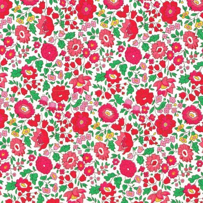 Naenggo Kain Liberty London Original Tana Lawn Danjo A Red 1 Quarter