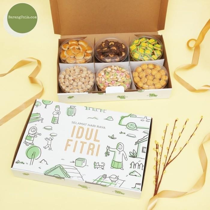 

Box Parcel Kue Kering Lebaran Dus Packaging Bingkisan Idul Fitri 6 Tp 015