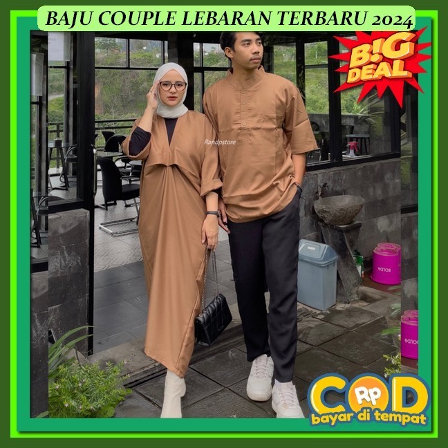 Gamis Couple Pasangan Kekinian Games Wanita Muslim Terbaru Mewah Gamid Psangan Remaja Viral Baju Cou