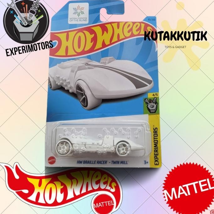 Hot Wheels HW Braille Racer Putih Lot D 2023 Experimotors