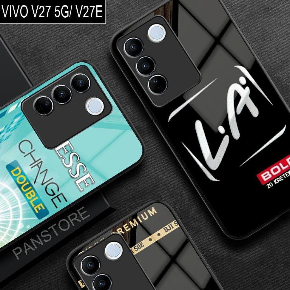 "Elegan, Nyaman, Memukau." Softcase Glass Case Vivo V27E &amp; V27 5G Terbaru [SK-26] Casing  Handphone V27 5G  - Pelindung Handphone - Aksesoris Handphone -  Case Handphone Vivo V27E -  Glass kaca - Panstore ||