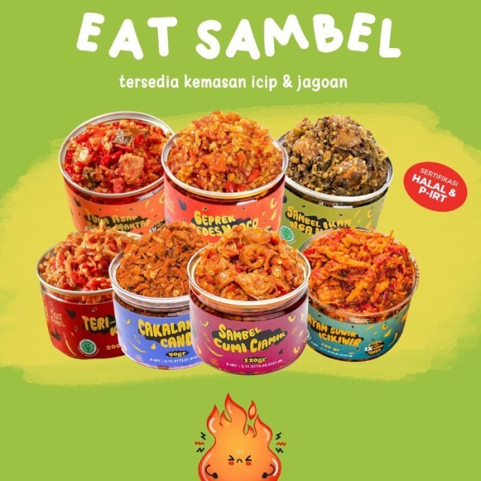 

Terlaris Eat Sambel Sambal Cumi Ciamik Cakalang Candu Ayam Suwir