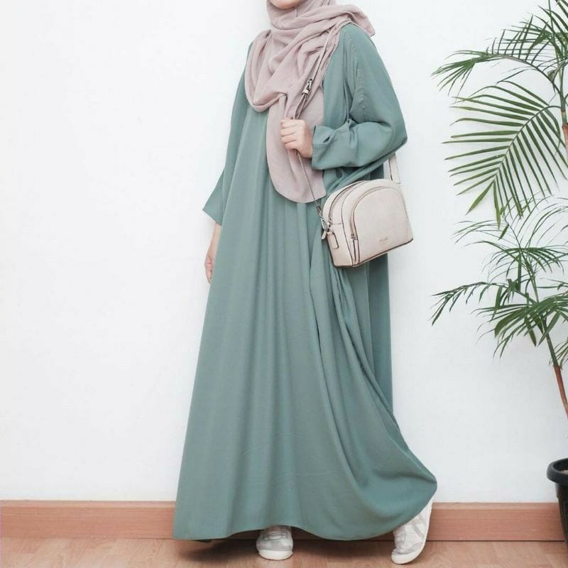 Abaya Kira Gamis Syari Muslimah Original Woolpeach Luxury Dress Exclusive |  2IN1 gamis abaya Turkey model terbaru basic gamis free long outer