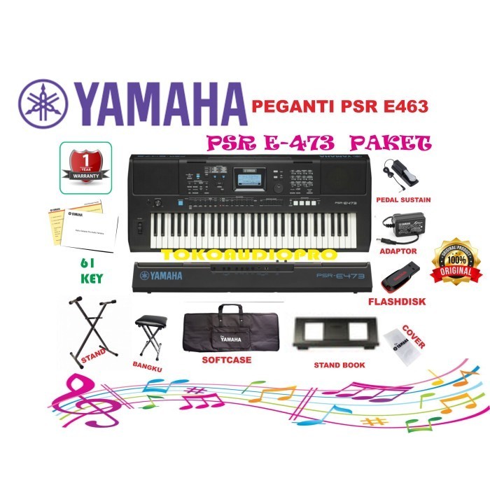 NEW yamaha psr e473 / e-473 / psr e 473 keyboard