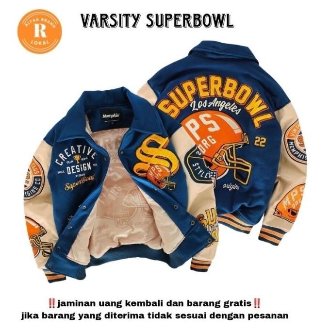 [100% Original] Memphis Varsity Jacket Super Bowl Xavionxa