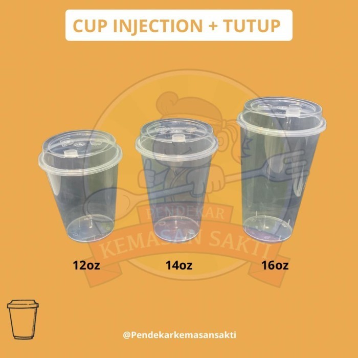 Menakjubkan Cup Injection + Tutup / Gelas Plastik Thinwall Pp Tebal / Cup Boba Tea Bergaransi