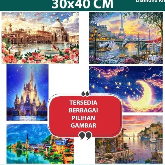 

DIY 5D Diamond Painting Paint By Number Drill Kit Lukisan 30*40cm