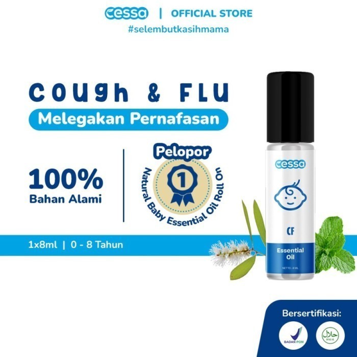 Cessa Cough n Flu Essential Oil Pereda Batuk dan Flu 8 ml - Hokky Baby Shop
