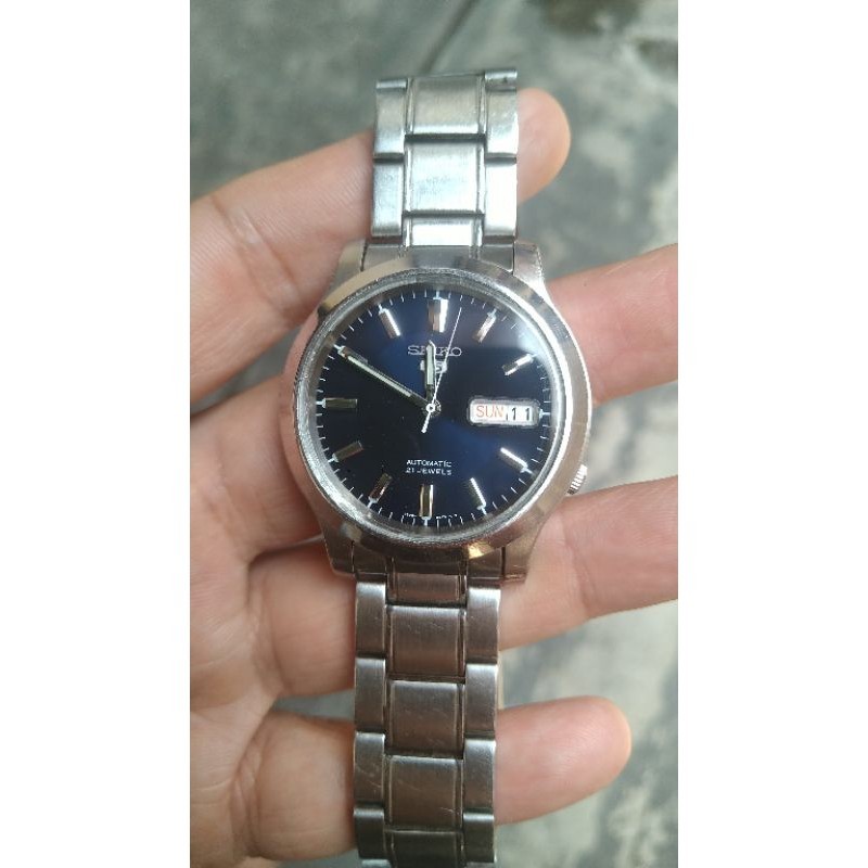 jam tangan seiko 7s26 02J0 dial blue second bekas original