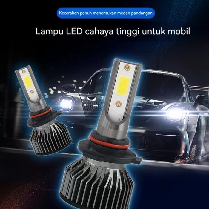 2PCS Lampu Depan Mobil LED Super Terang H4 H11 H8 H9 9005 Sepasang
