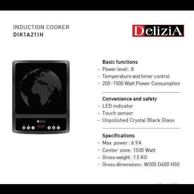 Kompor Listrik / Kompor Induksi Dik1A21Ih Delizia  Xabruk