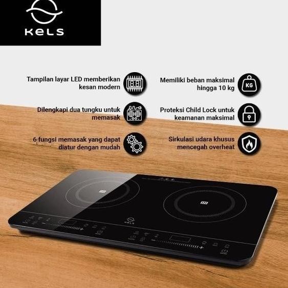 Spesial Kompor Double Induksi Listrik Portable 2 Tungku 6 Fungsi Kels Xabruk