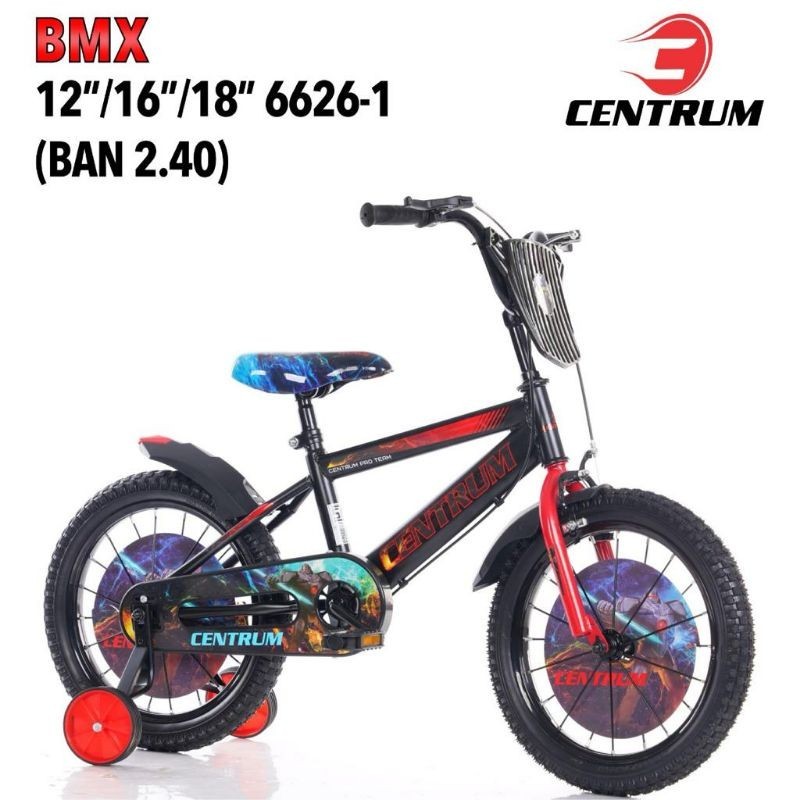 SEPEDA BMX ANAK 16 inch 6626-1 BAN 2.40 CENTRUM ( 4-7 TAHUN )