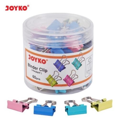 

BINDER CLIP JOYKO 105PTL KLIP PENJEPIT KERTAS FANCY PASTEL LUCU ANTI KARAT 1 DRUM 60 PCS WARNA WARNI GROSIR ATK MURAH PREMIUM