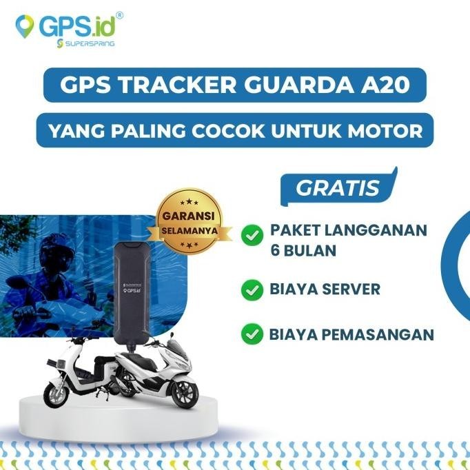 GPS ID TRACKER GUARDA A20 SUPERSPRING PELACAK COCOK UNTUK MOTOR