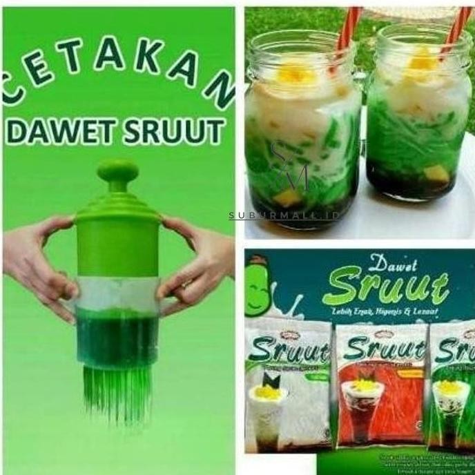 Cetakan cendol sruut / dawet free tepung cendol