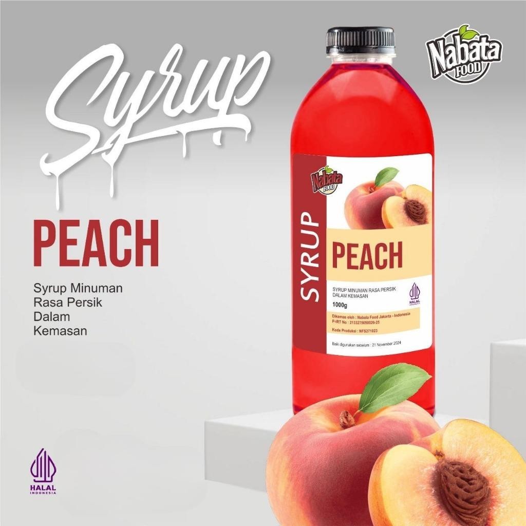 

Syrup Peach 1 Liter Nabata Food Sirup Buah Persik Flavoured Sirup