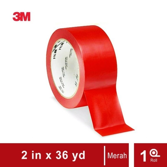 

Best 3M Vinyl Marking Tape 764 Merah, 2 In X 36 Yd, Tebal: 0.125 Mm Gratis Ongkir