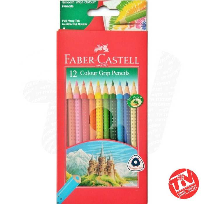 

Wow Pensil Warna Faber Castell 12 Warna Triangular Ergonomic Grip Gilaa!!!