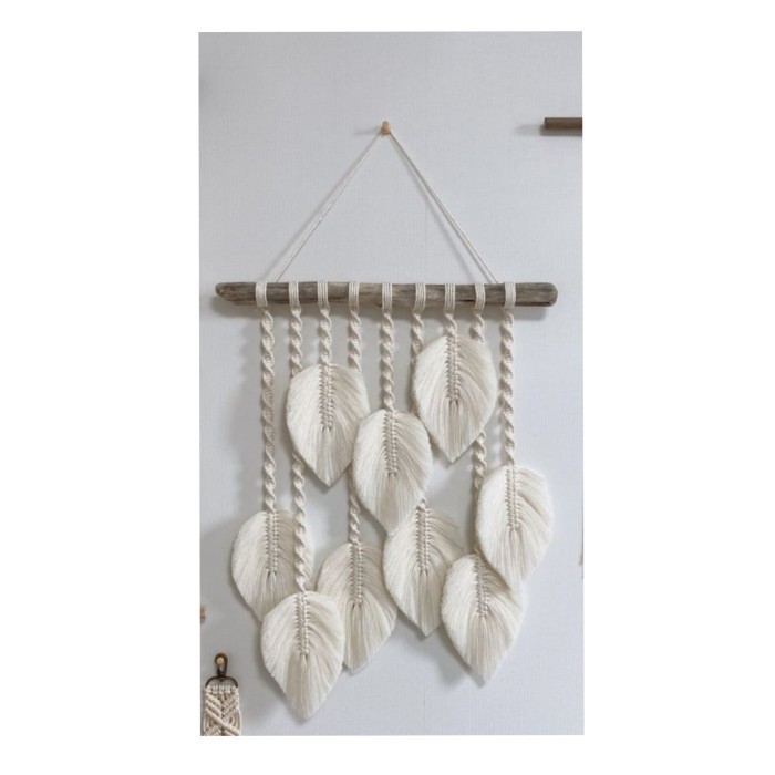 Hiasan Dinding Daun Macrame / Hiasan Kamar / Dekorasi Rumah (007)