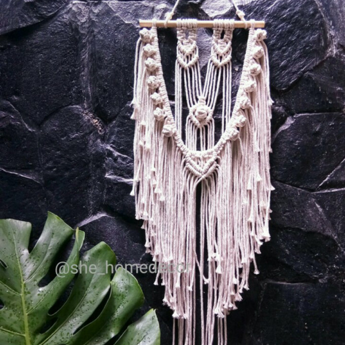 Tali Macrame Wall Decor/ Hiasan Dinding Macrame/ Hiasan Dekorasi Rumah