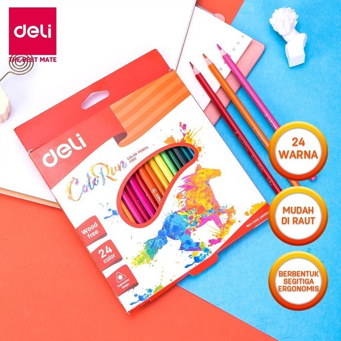 

Promo Pensil Warna Deli Colorun 24 Warna Panjang - Ec00120 Gilaa!!!