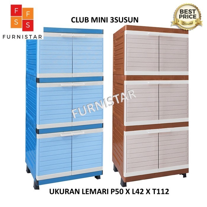 Lemari Plastik Club Mini 3Susun / Club Plastic Furniture Lemari Mini