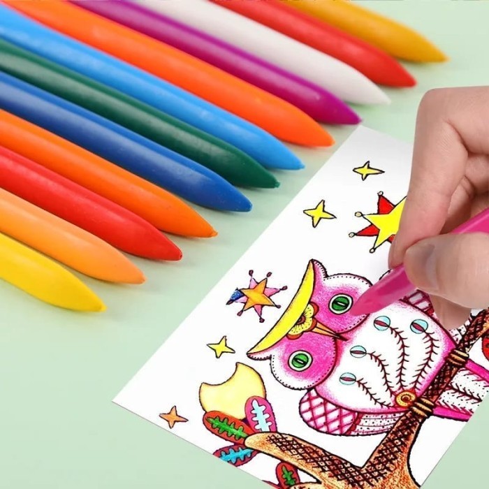 

Cantik Crayon Pensil Warna Anak Ajaib Tahan Air Anti Kotor High Quality Murah
