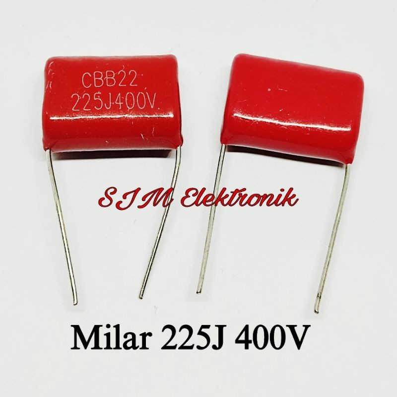 Kapasitor Milar 225J 400V Capacitor mylar 225 J 400 Volt
