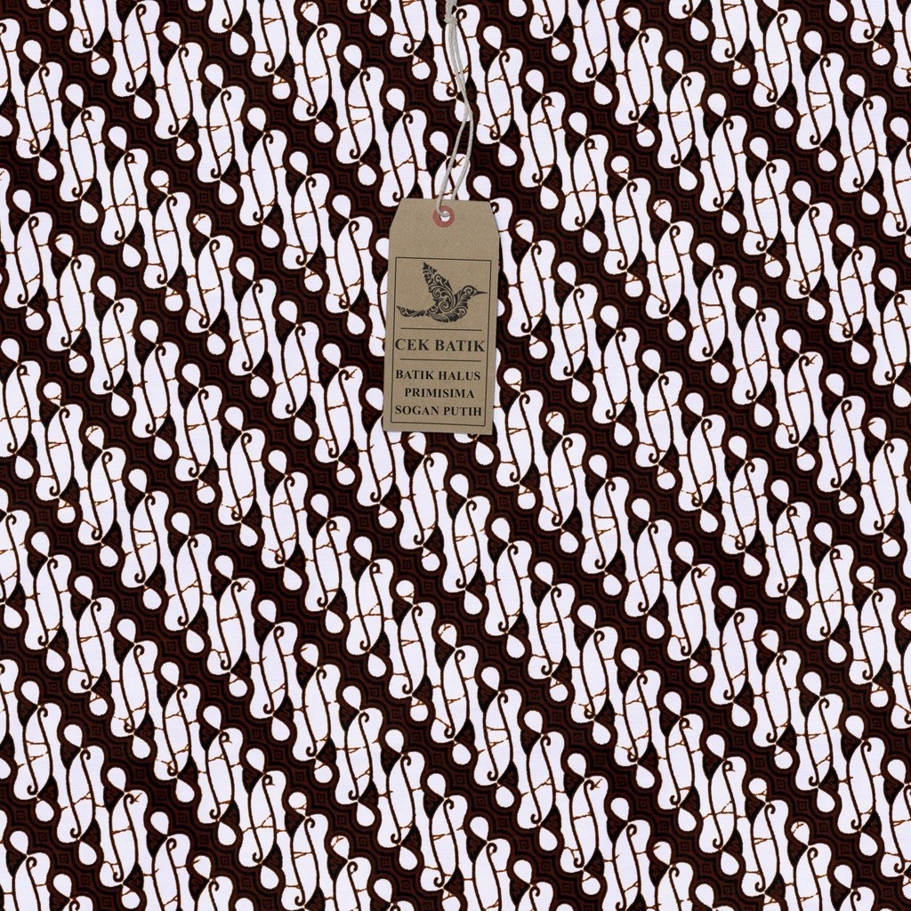 kain batik - Motif Batik Sogan Putih Classic Parang V4