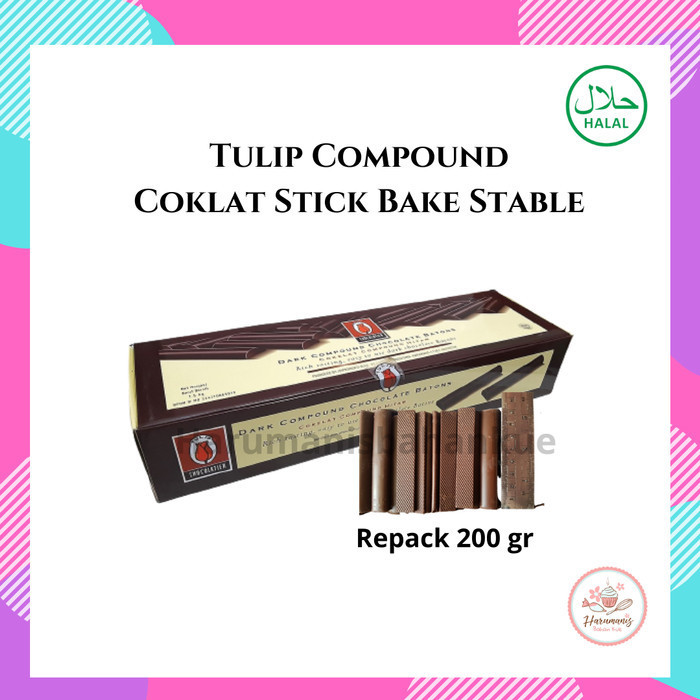 

,,,,,,,] Tulip Coklat Stick Compound Bake Stable 200gr