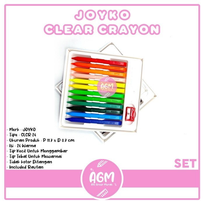 

Hemat Joyko Clear Crayon Clcr-Ac-24 Pack Terbatas