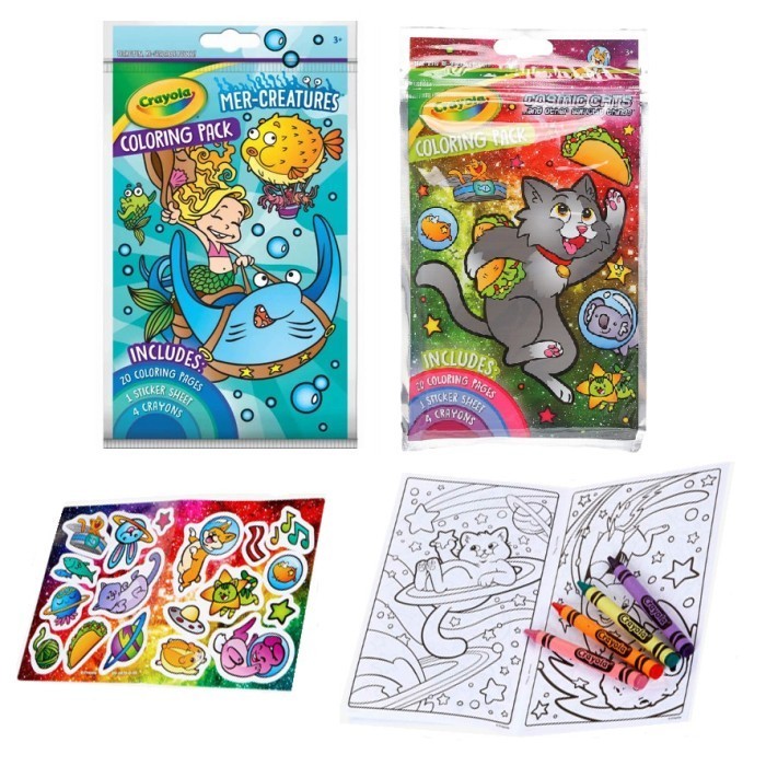 

Limited Crayola Coloring Pack 20 Sheets + 4 Crayons And Stickers Trendi
