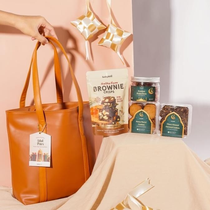 

siap kirim] Hampers Lebaran / Parcel Lebaran - LEATHER BAG - SOPHIA SET -LUCKYBITE