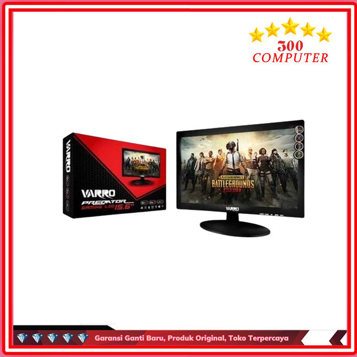 Terlaris Monitor Led Komputer Pc 16" 15,6 Inch Price Varro Vga Hdmi Resmi Murah Promo Terbaru