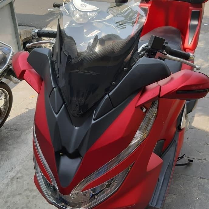 spion visor dan tameng pcx 150 new plastik abs mhr punya Import Premium