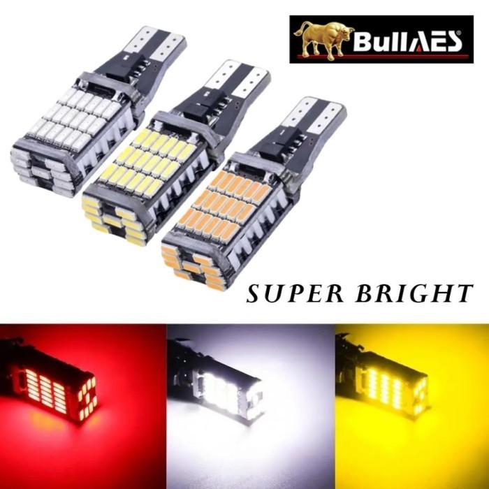 Best Lampu Led T10 Premium 45 Led Sepasang Merk Bullaes - Putih Gratis Ongkir