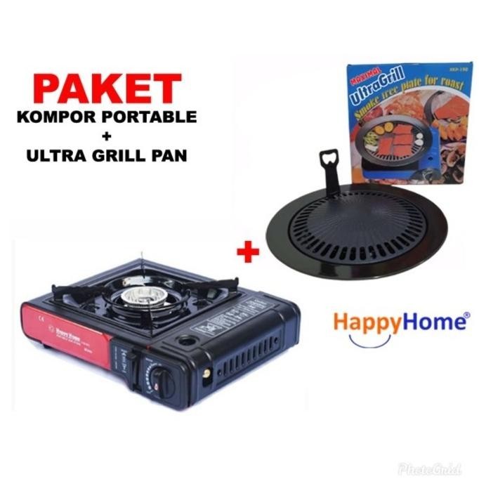 Paket Kompor Portable Bbq Ultra Grill Pan Kualitas Premium
