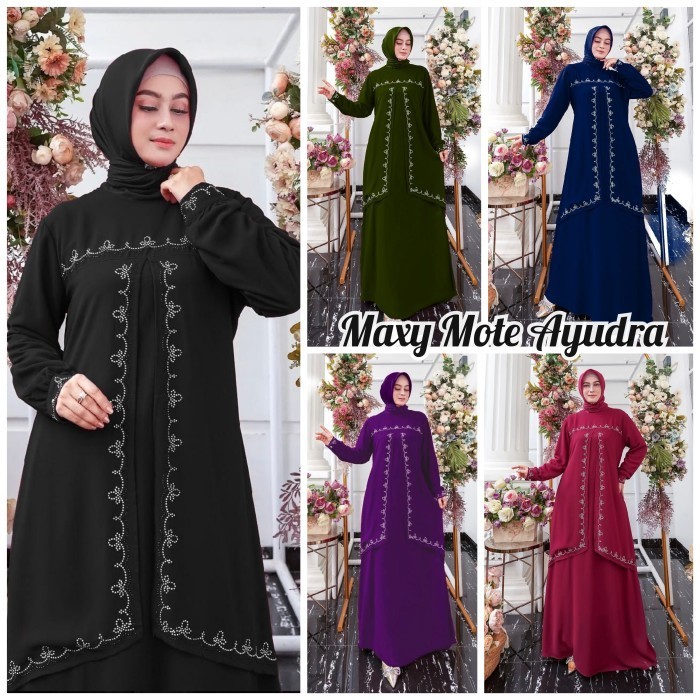 Gamis Model Baru 2023 Dress Wanita Dewasa Gamis Putih Simple Elegan Aleta Maxi Kekinian Gamis Pesta 