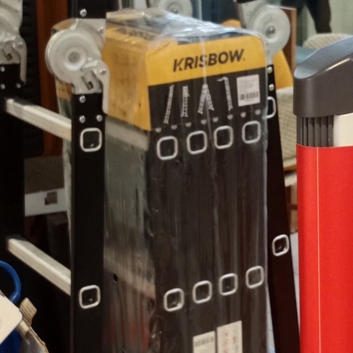 KRISBOW TANGGA LIPAT ALUMINIUM MULTIFUNGSI 4X5 STEP 5M - HITAM